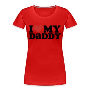 Ich liebe meinen Papa - Frauen Premium Bio T-Shirt - Rot - Vorne - Mia (176cm)