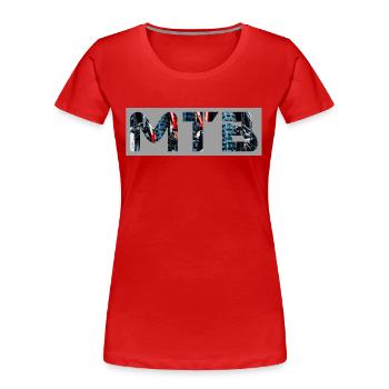 MTB - Women's Premium Organic T-Shirt - red - Front - Mia (176cm)