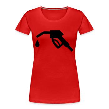 Tap - Women's Premium Organic T-Shirt - red - Front - Mia (176cm)