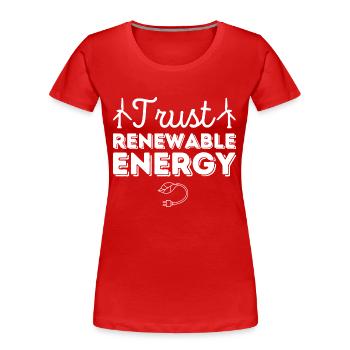 Trust Renewable Energy - Women's Premium Organic T-Shirt - red - Front - Mia (176cm)