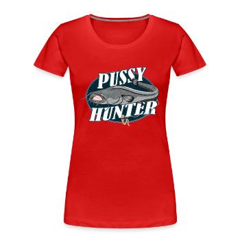 Catfish hunter - Women's Premium Organic T-Shirt - red - Front - Mia (176cm)