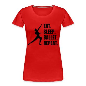 Ballett Tänzerin Tanzkurs Geschenk Tanz Ballerina - Frauen Premium Bio T-Shirt - Rot - Vorne - Mia (176cm)