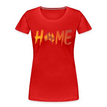 ACCUEIL AUSTRALIE - T-shirt bio Premium Femme - rouge - Devant - Mia (176cm)