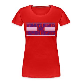 citation féministe sur les droits des femmes - T-shirt bio Premium Femme - rouge - Devant - Mia (176cm)