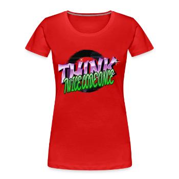 frontend developer statement quote - Frauen Premium Bio T-Shirt - Rot - Vorne - Mia (176cm)