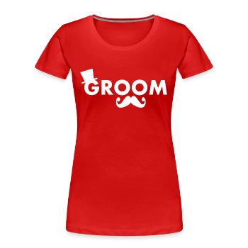 Groom - Frauen Premium Bio T-Shirt - Rot - Vorne - Mia (176cm)