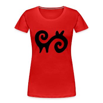African symbol, energy - Women's Premium Organic T-Shirt - red - Front - Mia (176cm)
