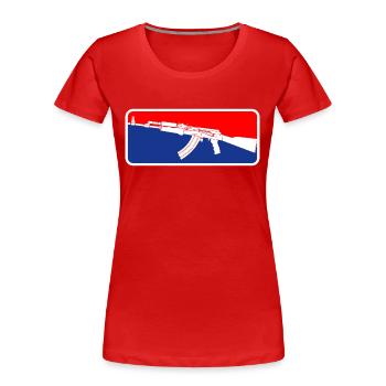 AK47 Rifle Special Unit Soldiers - Women's Premium Organic T-Shirt - red - Front - Mia (176cm)