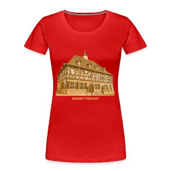 Feucht Markt Rathaus Mittelfranken Bayern - Frauen Premium Bio T-Shirt - Rot - Vorne - Mia (176cm)