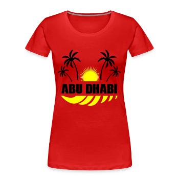 abu dhabi - Frauen Premium Bio T-Shirt - Rot - Vorne - Mia (176cm)