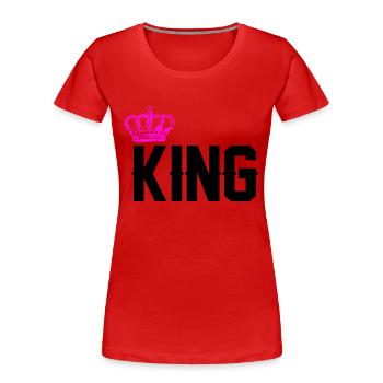Roi - T-shirt bio Premium Femme - rouge - Devant - Mia (176cm)