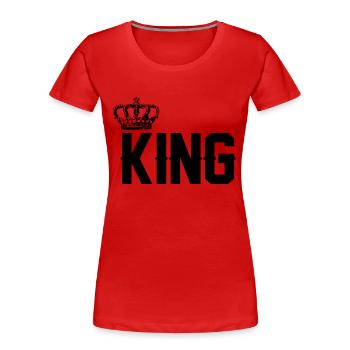 Roi - T-shirt bio Premium Femme - rouge - Devant - Mia (176cm)