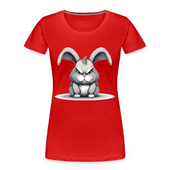 Zaar the Angry Rabbit - Women's Premium Organic T-Shirt - red - Front - Mia (176cm)