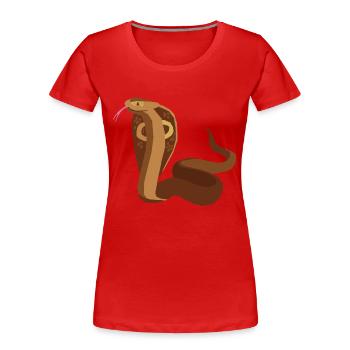 Wildtiere - Frauen Premium Bio T-Shirt - Rot - Vorne - Mia (176cm)
