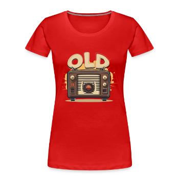 Old Radio - Women's Premium Organic T-Shirt - red - Front - Mia (176cm)