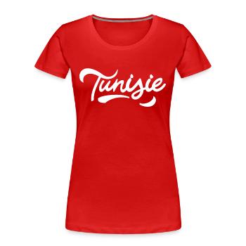 Tunisie - T-shirt bio Premium Femme - rouge - Devant - Mia (176cm)