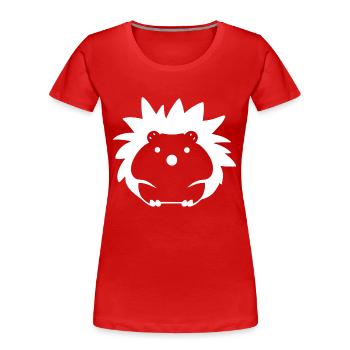 Hérisson - T-shirt bio Premium Femme - rouge - Devant - Mia (176cm)