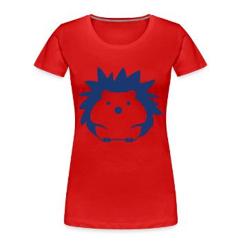 Igel - Frauen Premium Bio T-Shirt - Rot - Vorne - Mia (176cm)