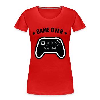 game over - T-shirt bio Premium Femme - rouge - Devant - Mia (176cm)