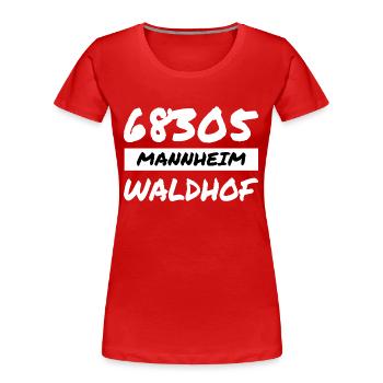 Mannheim Monnem Mannheimat - Women's Premium Organic T-Shirt - red - Front - Mia (176cm)