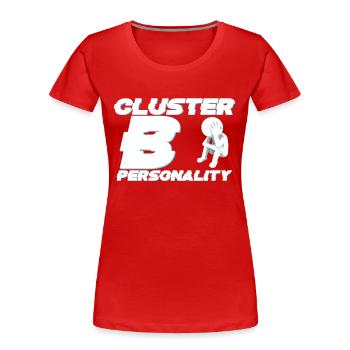 Groupe B - T-shirt bio Premium Femme - rouge - Devant - Mia (176cm)