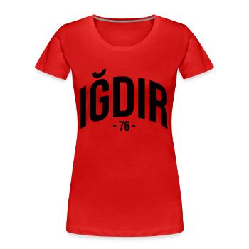 Igdir 76 Turquie Turquie Turquie Cadeau Igdirli TR - T-shirt bio Premium Femme - rouge - Devant - Mia (176cm)