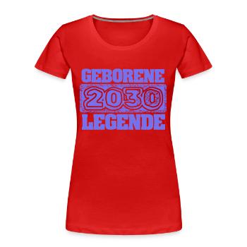 Proverbes 2030 - T-shirt bio Premium Femme - rouge - Devant - Mia (176cm)