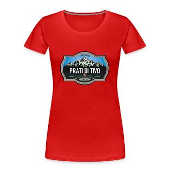 Prati di Tivo Abruzzen - Frauen Premium Bio T-Shirt - Rot - Vorne - Mia (176cm)