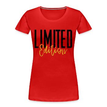 limited edition - Frauen Premium Bio T-Shirt - Rot - Vorne - Mia (176cm)