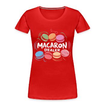 Style pour les gourmands - T-shirt bio Premium Femme - rouge - Devant - Mia (176cm)