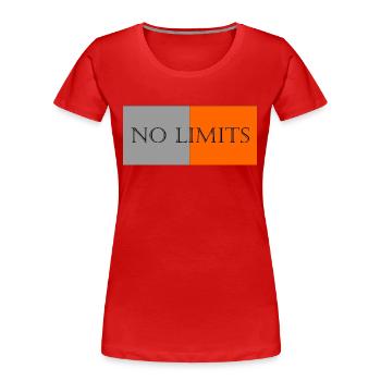 Pas de Limite - T-shirt bio Premium Femme - rouge - Devant - Mia (176cm)
