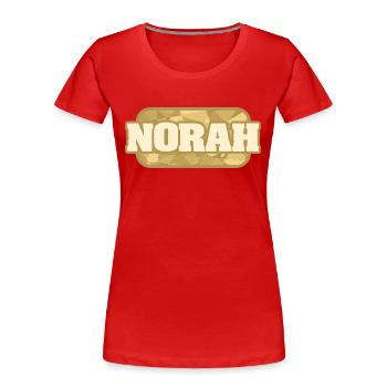 Gesundheit Norah - Frauen Premium Bio T-Shirt - Rot - Vorne - Mia (176cm)