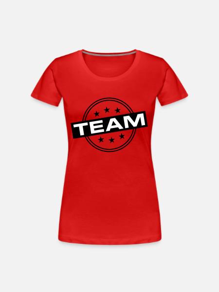 Team - Frauen Premium Bio T-Shirt - Rot