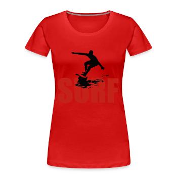 rausschmiss - Frauen Premium Bio T-Shirt - Rot - Vorne - Mia (176cm)