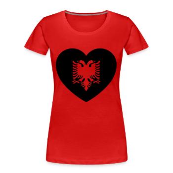 Albanien - Frauen Premium Bio T-Shirt - Rot - Vorne - Mia (176cm)
