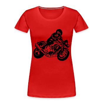 motocycle - T-shirt bio Premium Femme - rouge - Devant - Mia (176cm)