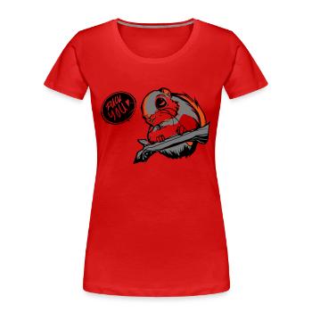 Unfreundliches japanisches Gleithörnchen - Frauen Premium Bio T-Shirt - Rot - Vorne - Mia (176cm)