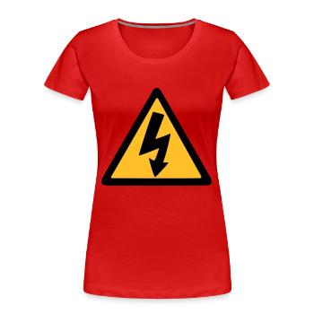 Elektriker - Frauen Premium Bio T-Shirt - Rot - Vorne - Mia (176cm)