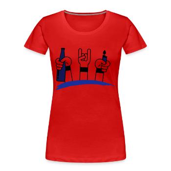Festival - Frauen Premium Bio T-Shirt - Rot - Vorne - Mia (176cm)