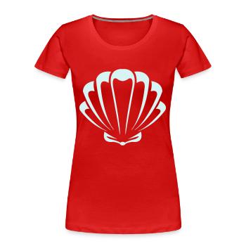 muschel - Frauen Premium Bio T-Shirt - Rot - Vorne - Mia (176cm)