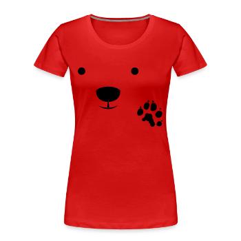Polar Bear - Frauen Premium Bio T-Shirt - Rot - Vorne - Mia (176cm)