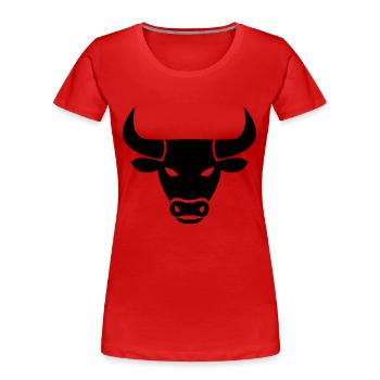 stier_001 - Women's Premium Organic T-Shirt - red - Front - Mia (176cm)