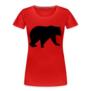 bear design - Frauen Premium Bio T-Shirt - Rot - Vorne - Mia (176cm)