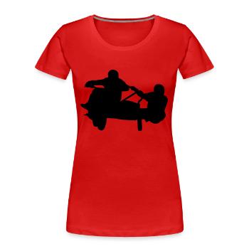 Sidecarcross - Motocross - Frauen Premium Bio T-Shirt - Rot - Vorne - Mia (176cm)