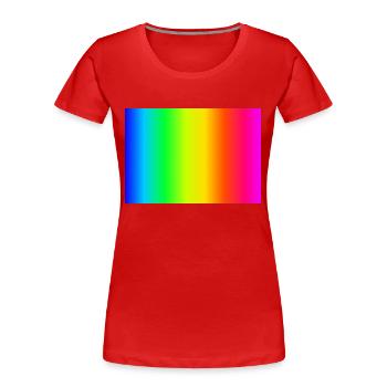 Motif dégradé de différentes couleurs - T-shirt bio Premium Femme - rouge - Devant - Mia (176cm)