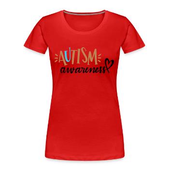 Autism Awareness - Frauen Premium Bio T-Shirt - Rot - Vorne - Mia (176cm)