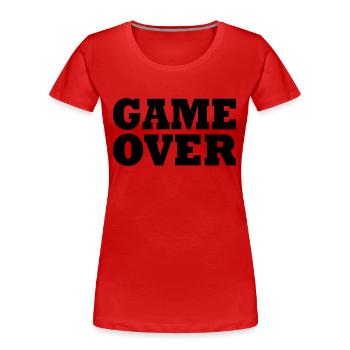 Game over - Women's Premium Organic T-Shirt - red - Front - Mia (176cm)