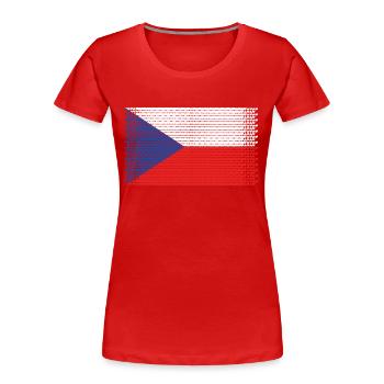 herz czech tschechisch prag tschechien praha - Frauen Premium Bio T-Shirt - Rot - Vorne - Mia (176cm)