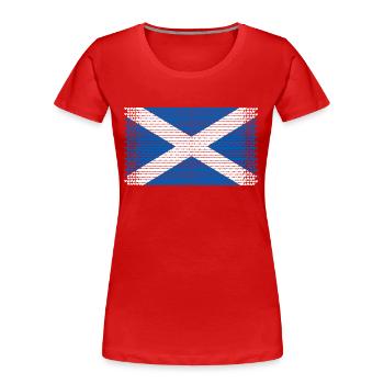 coeur ecosse cornemuse ecosse ecosse ecosse - T-shirt bio Premium Femme - rouge - Devant - Mia (176cm)