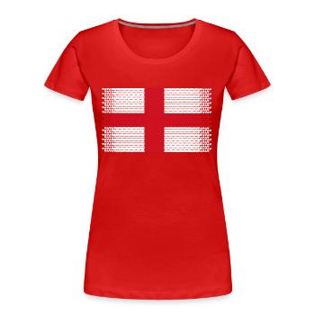 heart england london love english english english flavour - Women's Premium Organic T-Shirt - red - Front - Mia (176cm)